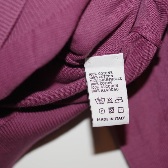 Della Ciana Italy Purple cotton V Neck Thin Men Pullover Size Italy 50 - Picture 2 of 4